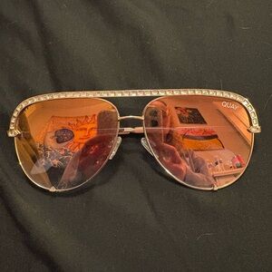 Quay Australia Gold Aviator Sunglasses
